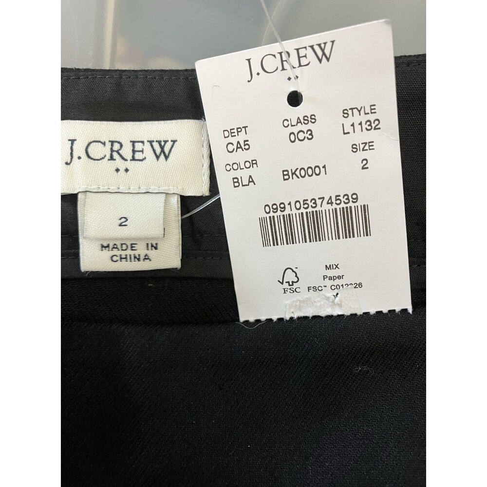 NWT J Crew Pencil Skirt Womens Size 2 Black - Picture 2 of 7